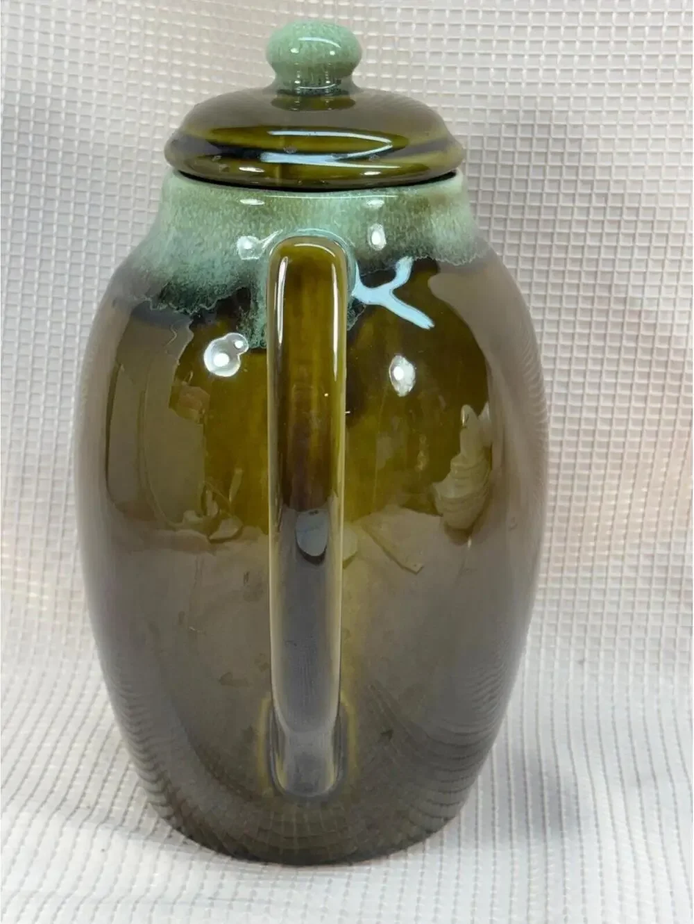 170 - Pfaltzgraff Pitcher - Celadon Green Drip Glaze ~ #495 ~ ceramic ~ pottery